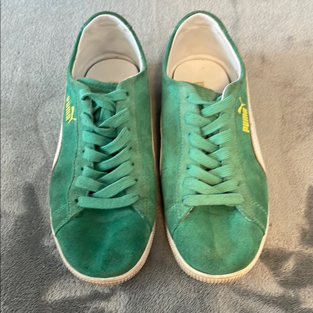 Puma Vibrant Green Suede Shoes
